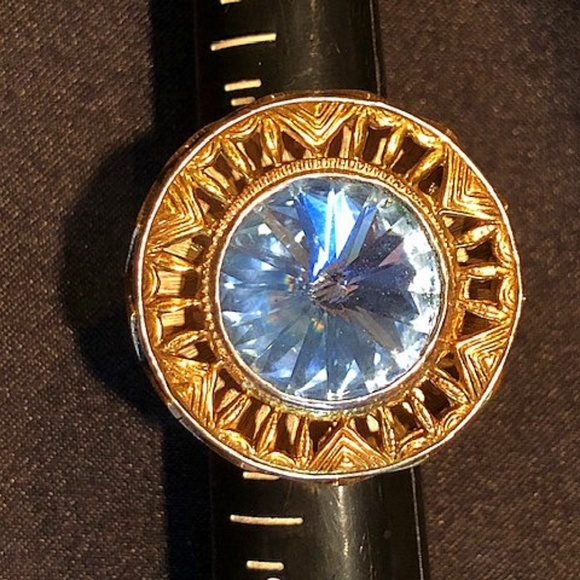 Mars & Valentine Vintage HUGE Mixed Metal Ring Size 8 ART TO WEAR - Picture 9 of 16